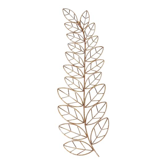 Habitat Decor 33" Gold Eber Leaves Metal Wall Art